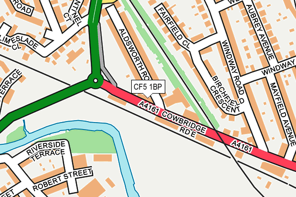 CF5 1BP map - OS OpenMap – Local (Ordnance Survey)