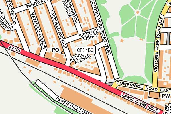 CF5 1BQ map - OS OpenMap – Local (Ordnance Survey)