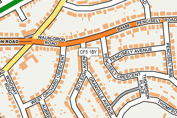 CF5 1BY map - OS OpenMap – Local (Ordnance Survey)