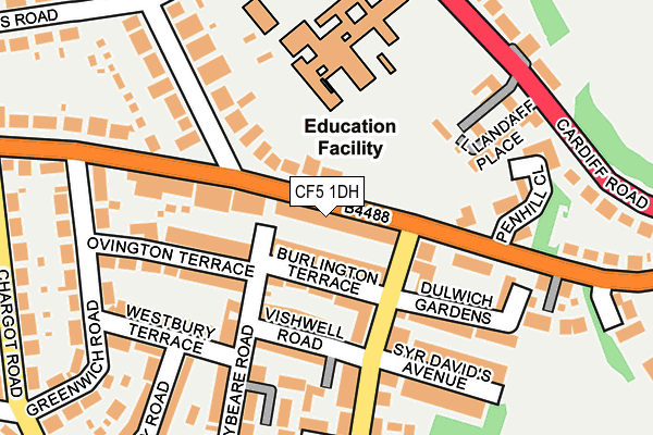 CF5 1DH map - OS OpenMap – Local (Ordnance Survey)
