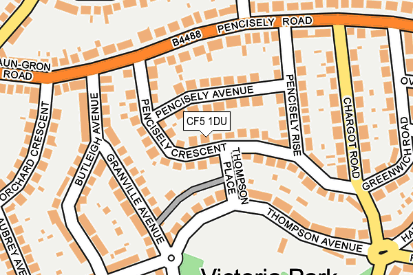 CF5 1DU map - OS OpenMap – Local (Ordnance Survey)