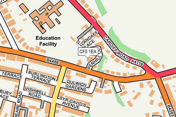 CF5 1EA map - OS OpenMap – Local (Ordnance Survey)