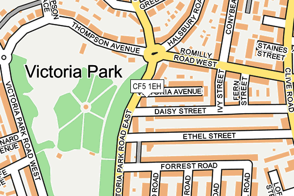 CF5 1EH map - OS OpenMap – Local (Ordnance Survey)