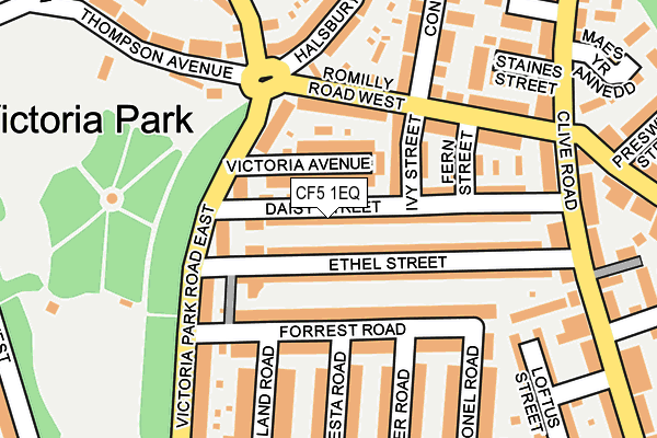 CF5 1EQ map - OS OpenMap – Local (Ordnance Survey)