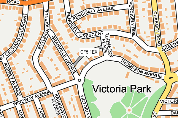 CF5 1EX map - OS OpenMap – Local (Ordnance Survey)