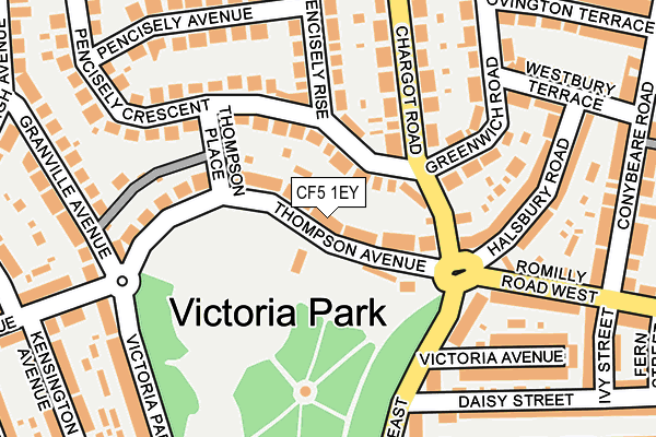 CF5 1EY map - OS OpenMap – Local (Ordnance Survey)