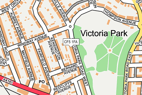 CF5 1FA map - OS OpenMap – Local (Ordnance Survey)