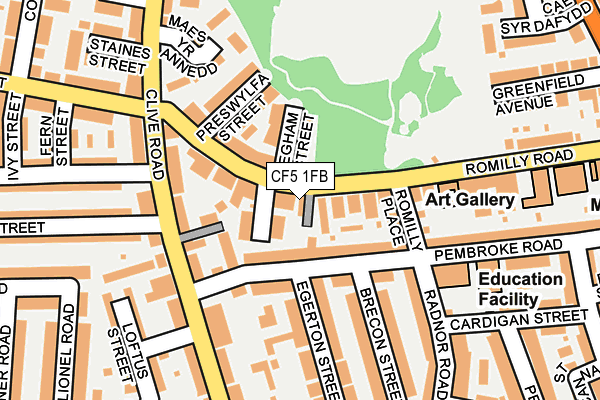 CF5 1FB map - OS OpenMap – Local (Ordnance Survey)