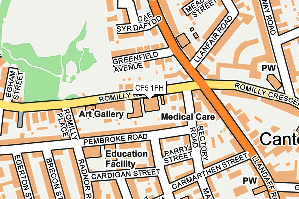 CF5 1FH map - OS OpenMap – Local (Ordnance Survey)