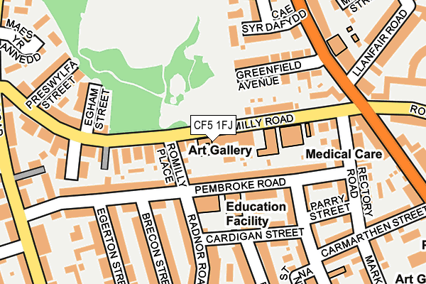 CF5 1FJ map - OS OpenMap – Local (Ordnance Survey)