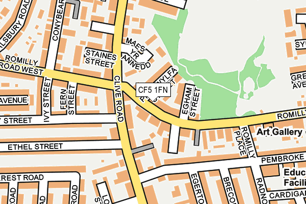 CF5 1FN map - OS OpenMap – Local (Ordnance Survey)