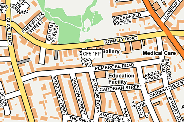 CF5 1FP map - OS OpenMap – Local (Ordnance Survey)