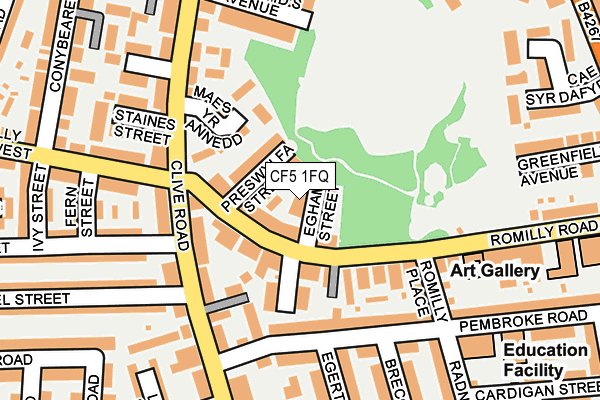 CF5 1FQ map - OS OpenMap – Local (Ordnance Survey)