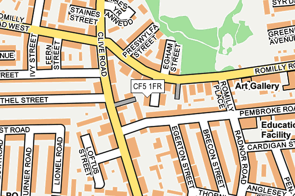 CF5 1FR map - OS OpenMap – Local (Ordnance Survey)