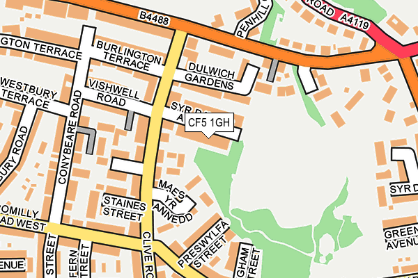 CF5 1GH map - OS OpenMap – Local (Ordnance Survey)