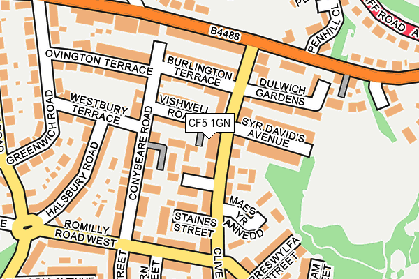 CF5 1GN map - OS OpenMap – Local (Ordnance Survey)