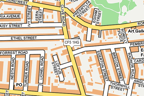 CF5 1HG map - OS OpenMap – Local (Ordnance Survey)