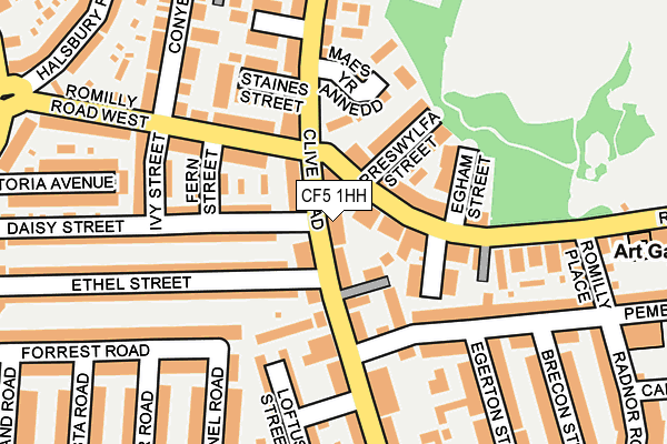 CF5 1HH map - OS OpenMap – Local (Ordnance Survey)