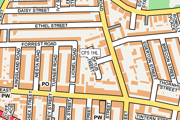 CF5 1HL map - OS OpenMap – Local (Ordnance Survey)