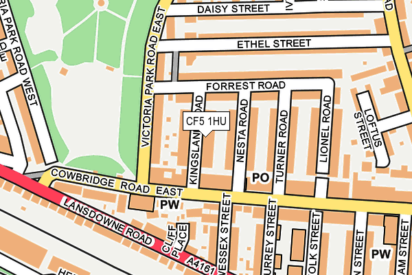 CF5 1HU map - OS OpenMap – Local (Ordnance Survey)