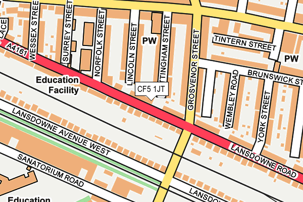 CF5 1JT map - OS OpenMap – Local (Ordnance Survey)