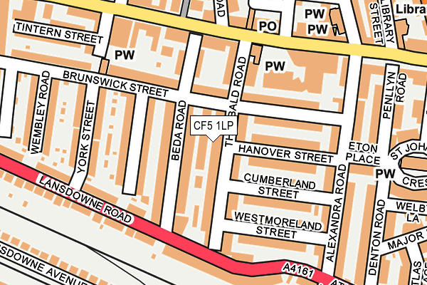 CF5 1LP map - OS OpenMap – Local (Ordnance Survey)