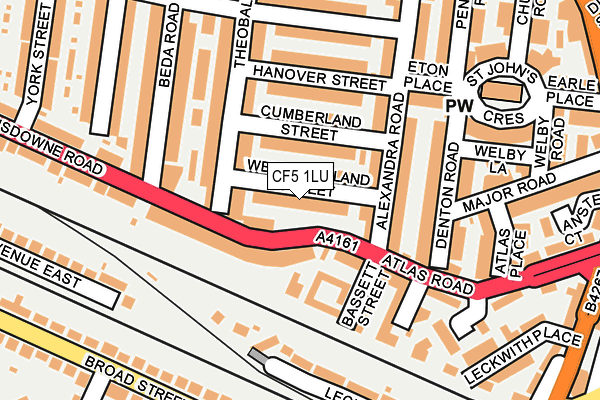 CF5 1LU map - OS OpenMap – Local (Ordnance Survey)