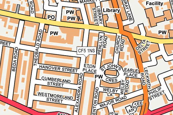 CF5 1NS map - OS OpenMap – Local (Ordnance Survey)