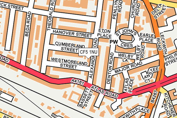 CF5 1NU map - OS OpenMap – Local (Ordnance Survey)