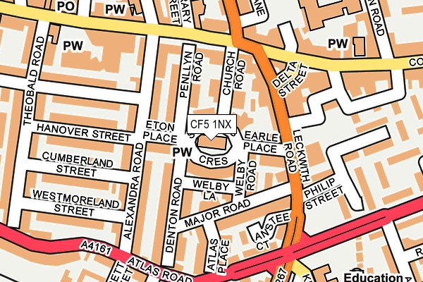 CF5 1NX map - OS OpenMap – Local (Ordnance Survey)