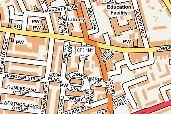 CF5 1NY map - OS OpenMap – Local (Ordnance Survey)