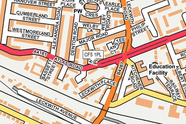 CF5 1PL map - OS OpenMap – Local (Ordnance Survey)