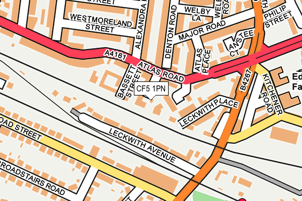 CF5 1PN map - OS OpenMap – Local (Ordnance Survey)