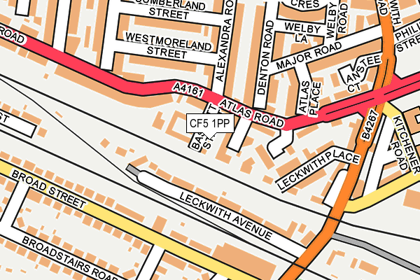 CF5 1PP map - OS OpenMap – Local (Ordnance Survey)