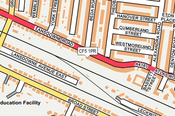 CF5 1PR map - OS OpenMap – Local (Ordnance Survey)