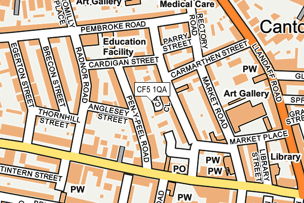 CF5 1QA map - OS OpenMap – Local (Ordnance Survey)