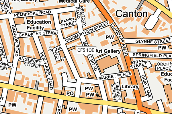 CF5 1QE map - OS OpenMap – Local (Ordnance Survey)