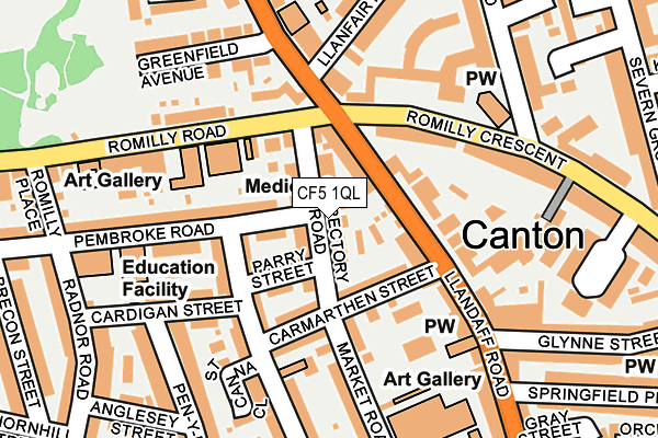 CF5 1QL map - OS OpenMap – Local (Ordnance Survey)