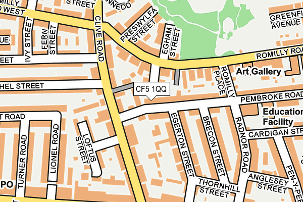 CF5 1QQ map - OS OpenMap – Local (Ordnance Survey)