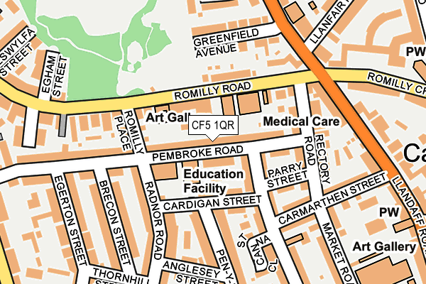 CF5 1QR map - OS OpenMap – Local (Ordnance Survey)