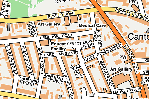 CF5 1QT map - OS OpenMap – Local (Ordnance Survey)