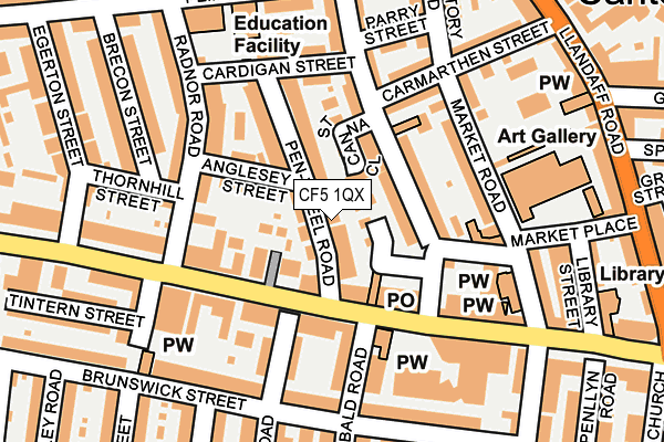 CF5 1QX map - OS OpenMap – Local (Ordnance Survey)