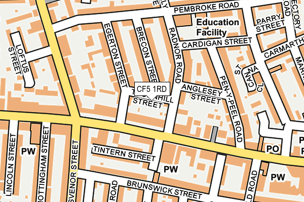 CF5 1RD map - OS OpenMap – Local (Ordnance Survey)