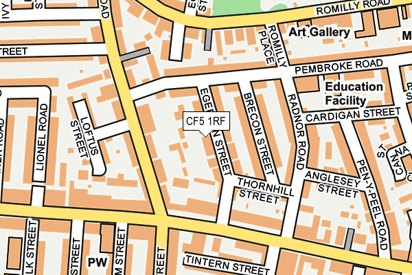 CF5 1RF map - OS OpenMap – Local (Ordnance Survey)