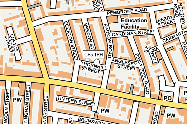 CF5 1RH map - OS OpenMap – Local (Ordnance Survey)