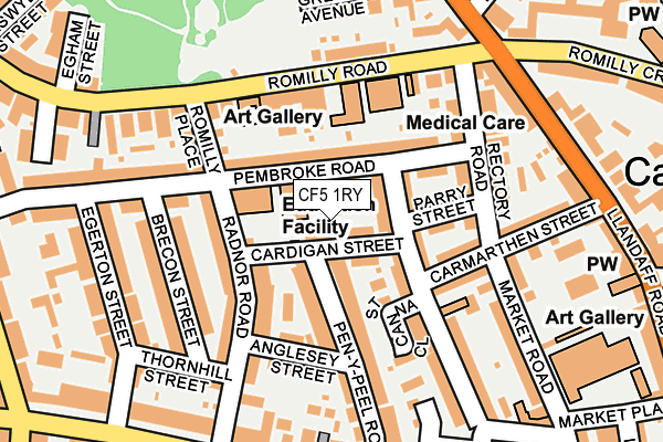 CF5 1RY map - OS OpenMap – Local (Ordnance Survey)