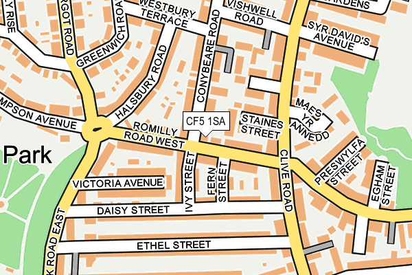 CF5 1SA map - OS OpenMap – Local (Ordnance Survey)