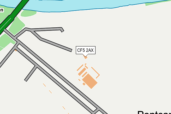 CF5 2AX map - OS OpenMap – Local (Ordnance Survey)