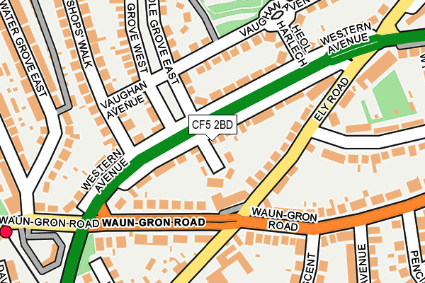 CF5 2BD map - OS OpenMap – Local (Ordnance Survey)