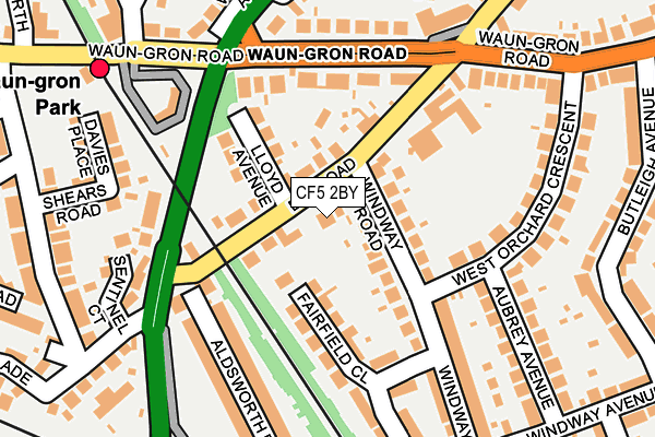 CF5 2BY map - OS OpenMap – Local (Ordnance Survey)